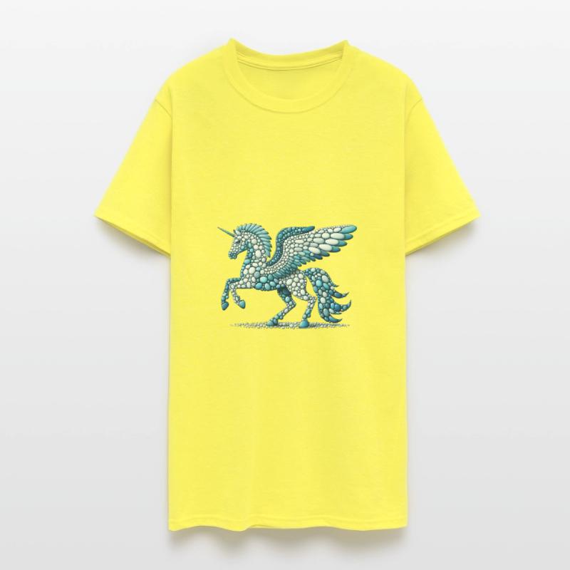 Azure Skies: Pebble Mosaic Pegasus