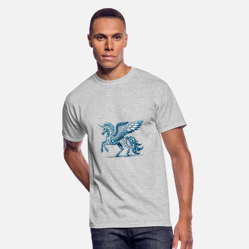 Azure Skies: Pebble Mosaic Pegasus