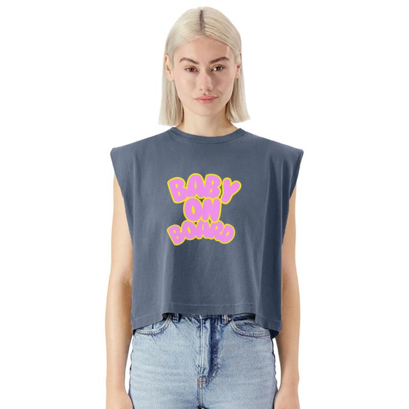 Baby on Board in Pink with Yellow Boarder