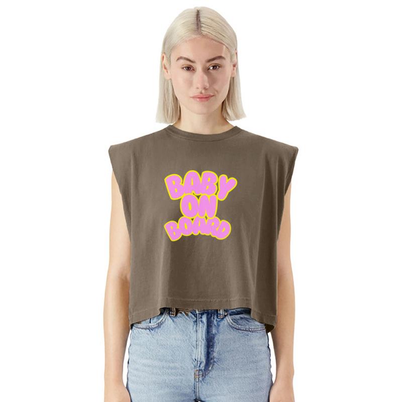 Baby on Board in Pink with Yellow Boarder