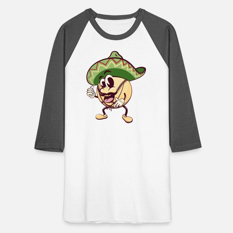 baseball cartoon wearing sombrero with thumb up