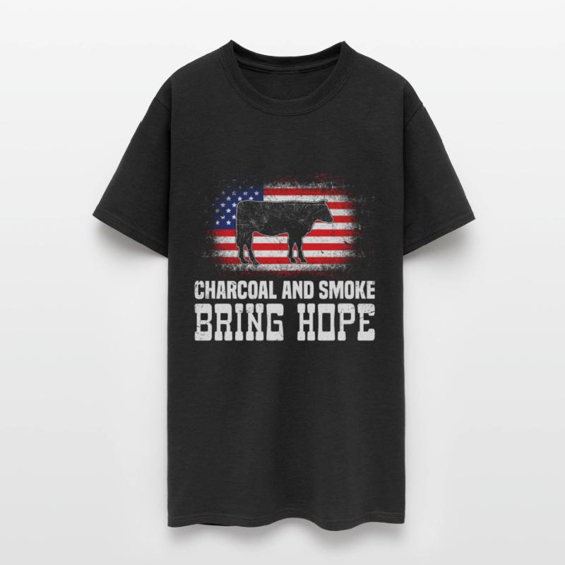 BBQ Party in USA Charcoal and Smoke Bring Hope