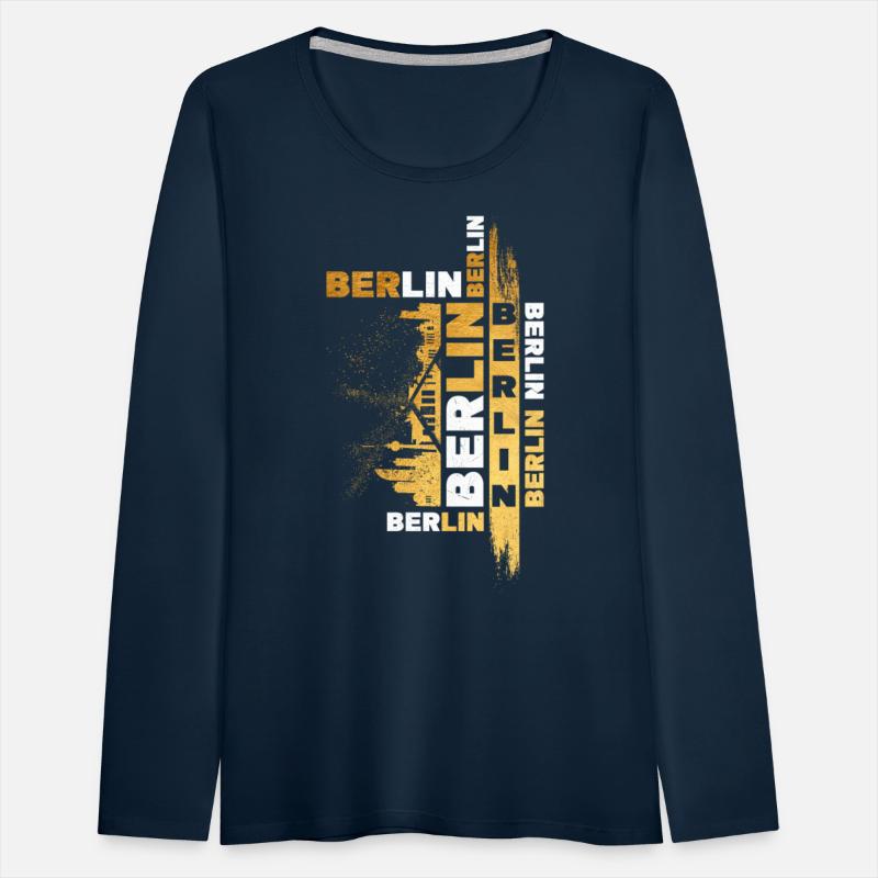 Berlin Germany German City Skyline Font Gold