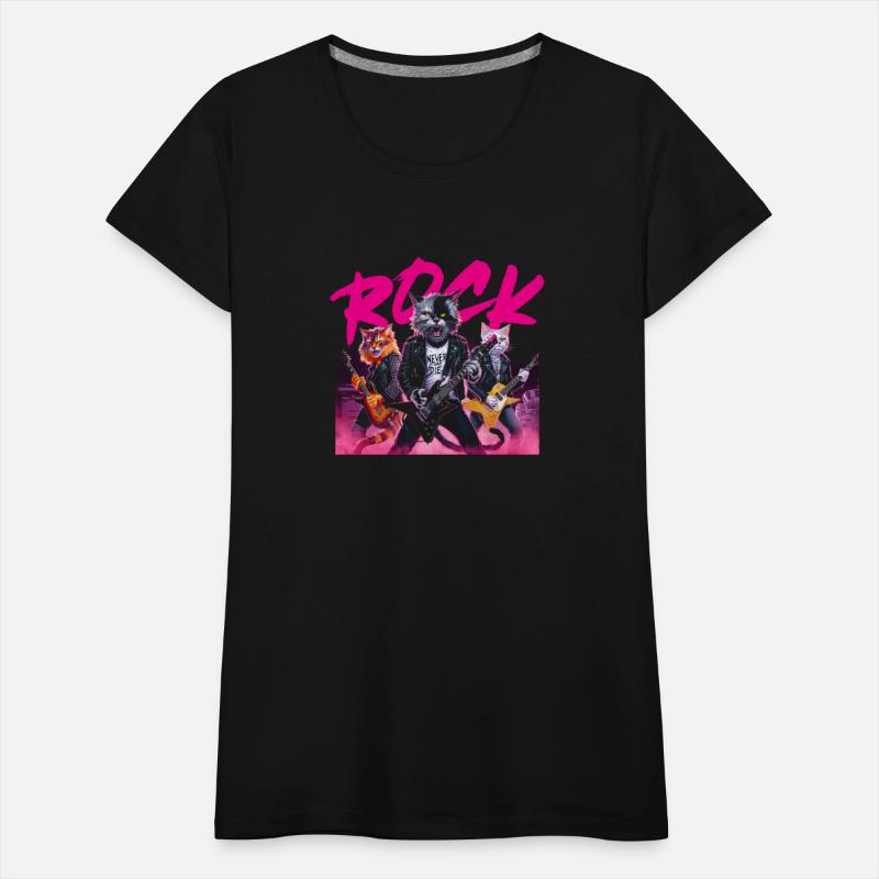 Black Cat Rock n Roll Music Lover Design