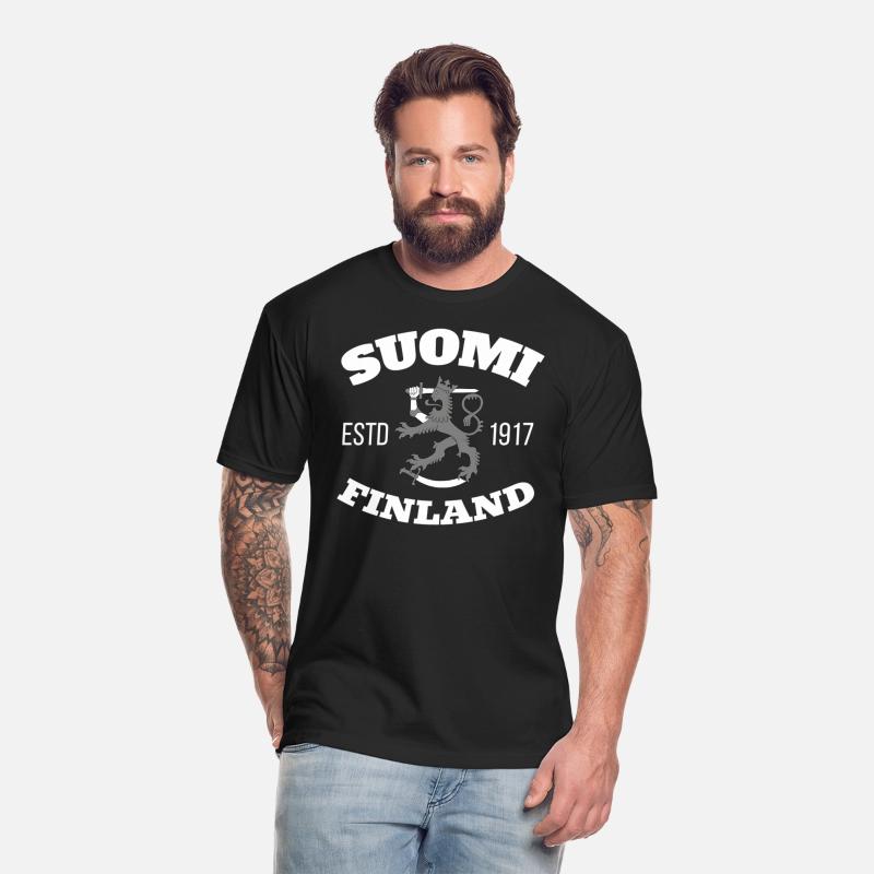 Black Gray White Suomi Finland Lion Estd 1917