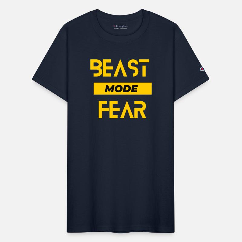 Black Yellow beast Typography T Shirt