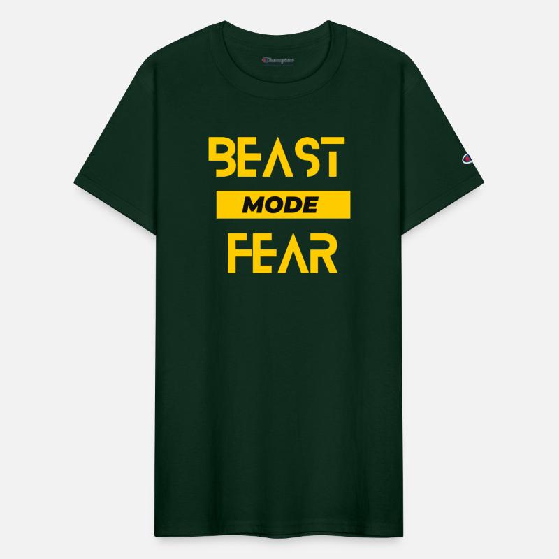 Black Yellow beast Typography T Shirt