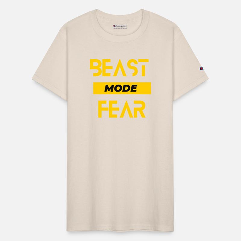 Black Yellow beast Typography T Shirt