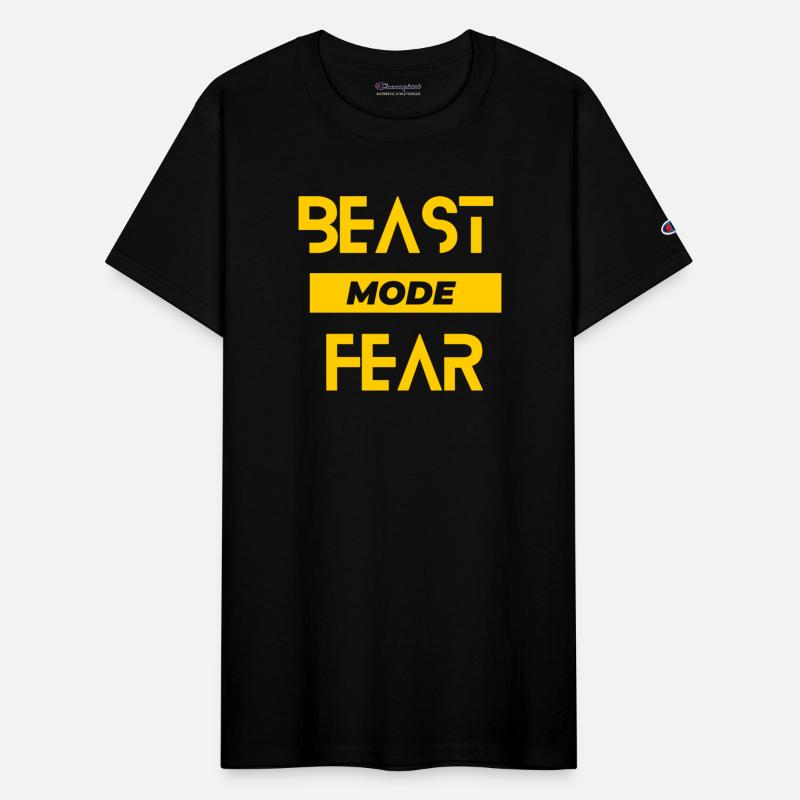 Black Yellow beast Typography T Shirt