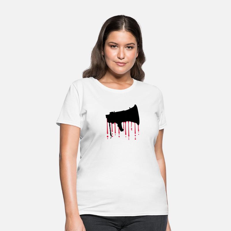 blood drop megaphone propaganda