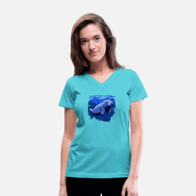 Blue Manatee Ocean Life