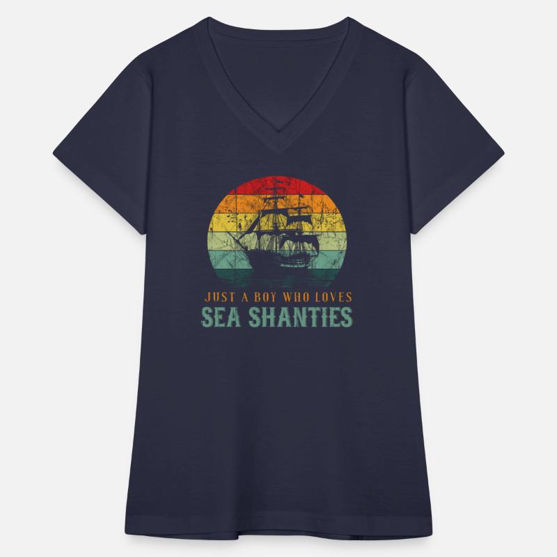 Boy Who Loves Sea Shanties Sea Shanty Ship Retro