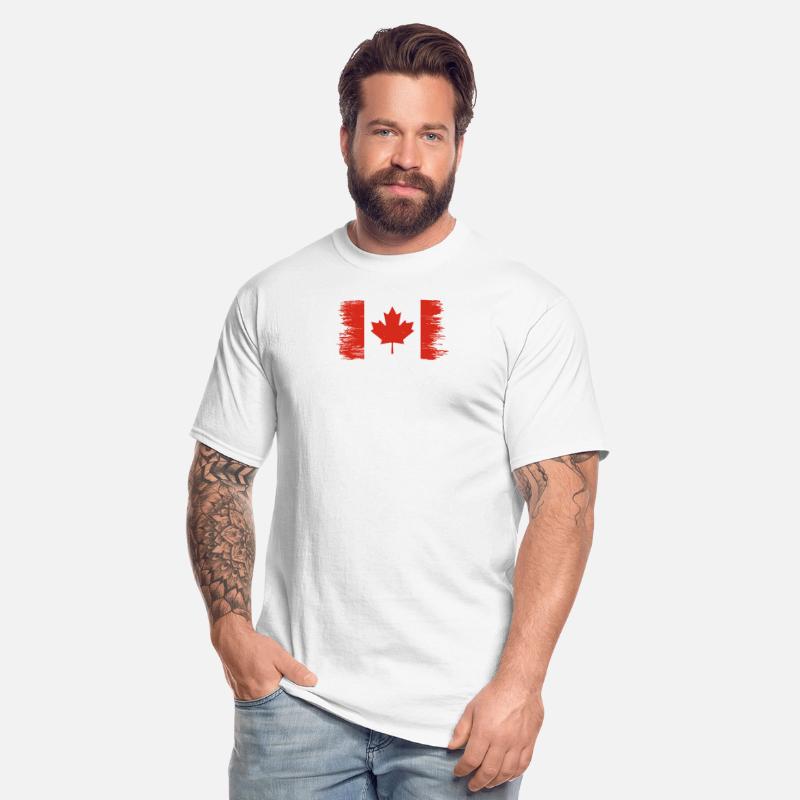 Canadian Flag Artistic Brushstroke