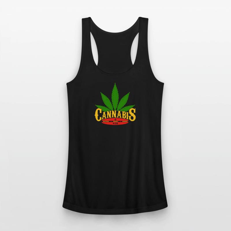 Cannabis Leaf Retro Badge Design