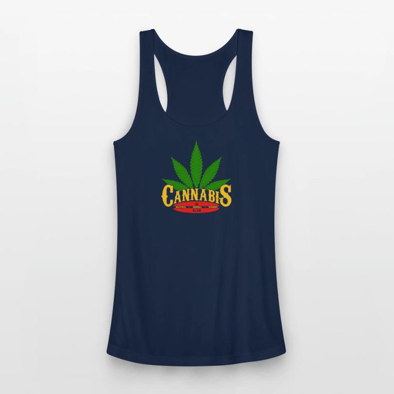 Cannabis Leaf Retro Badge Design