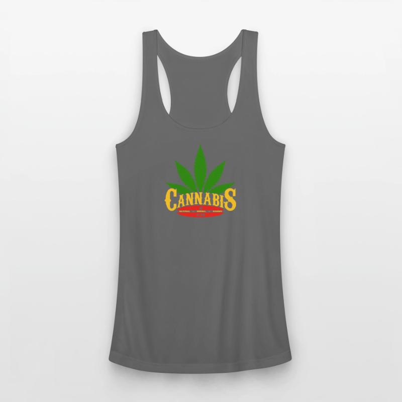 Cannabis Leaf Retro Badge Design