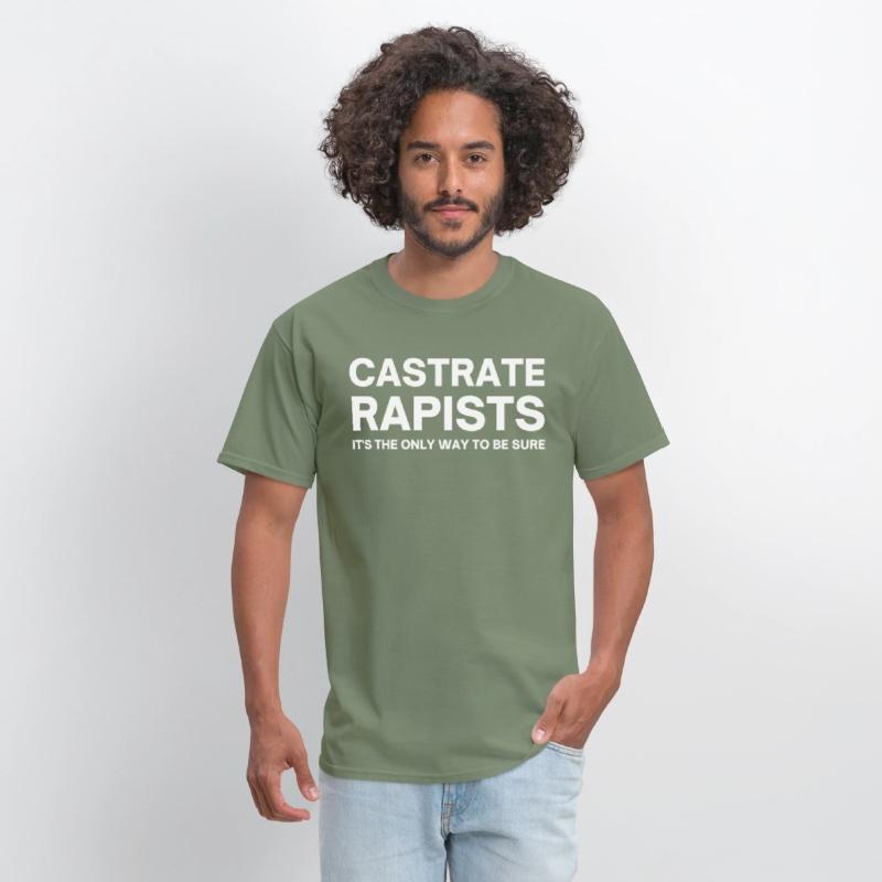 CASTRATE RAPISTS (white letters version)