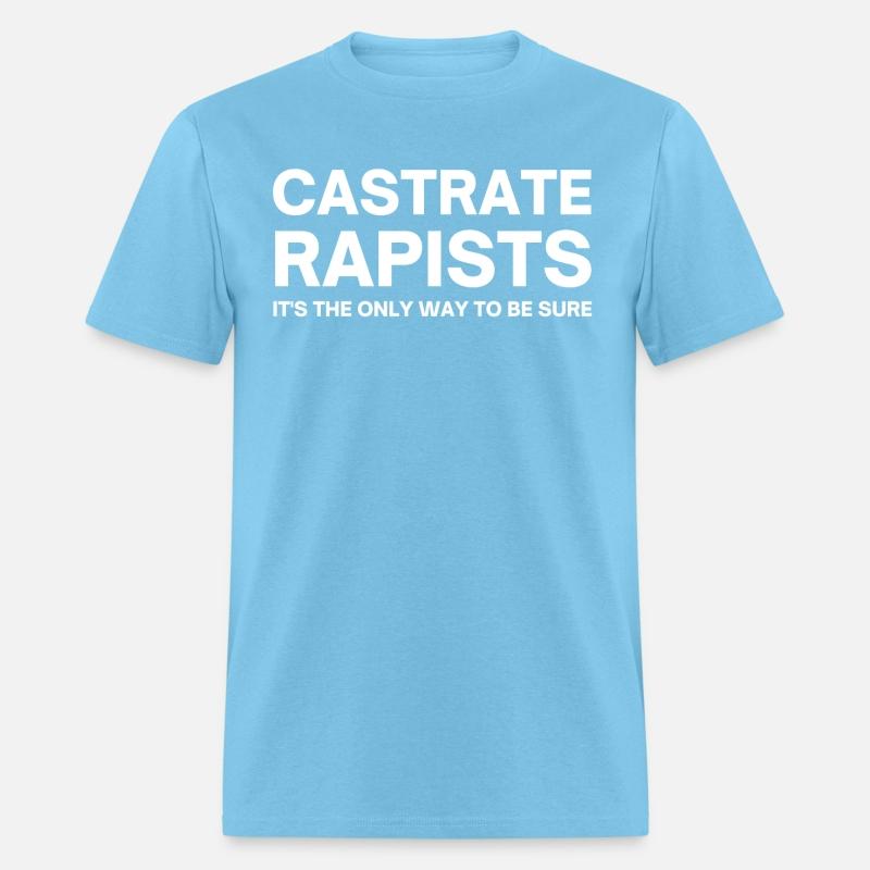 CASTRATE RAPISTS (white letters version)
