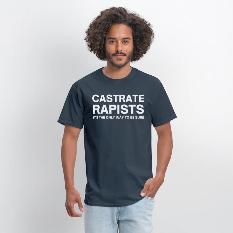 CASTRATE RAPISTS (white letters version)