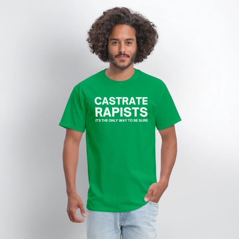 CASTRATE RAPISTS (white letters version)