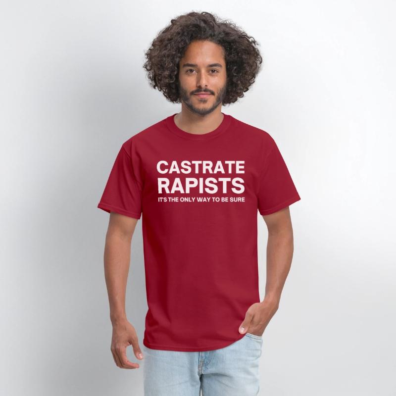 CASTRATE RAPISTS (white letters version)