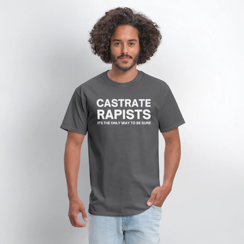 CASTRATE RAPISTS (white letters version)