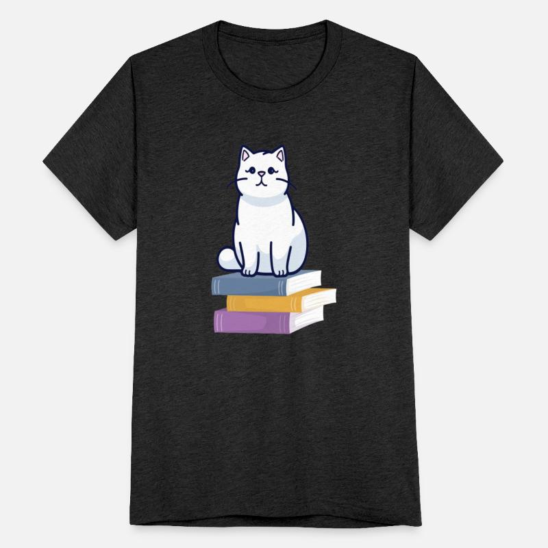 cat knows things , Cat on top of books , cute cat