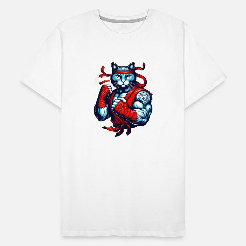 Cat Wearing a Red Bandage and Kimono