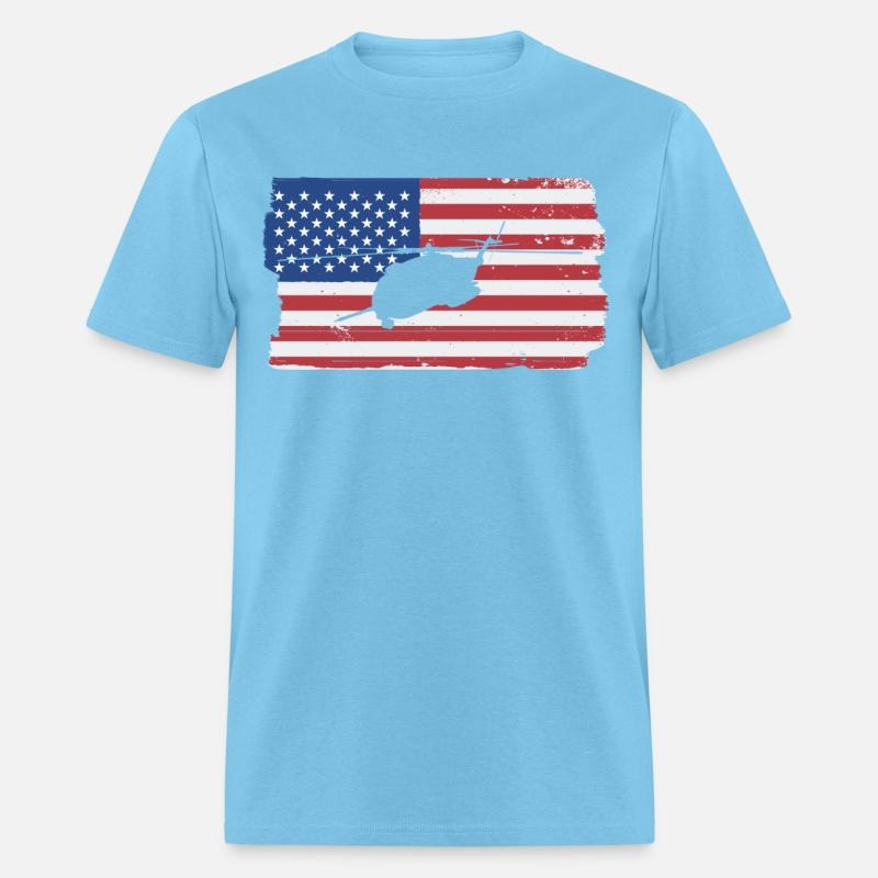 CH-53 Super Stallion Helicopter American Flag CH53