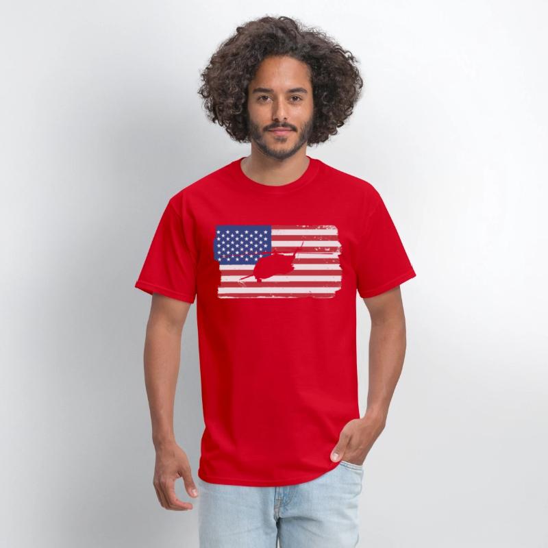 CH-53 Super Stallion Helicopter American Flag CH53