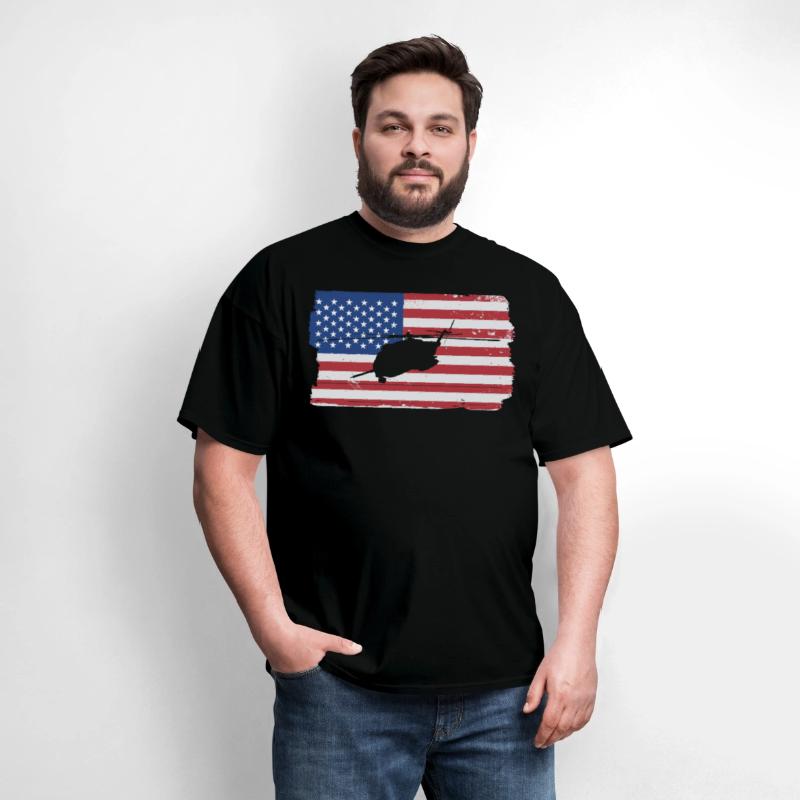 CH-53 Super Stallion Helicopter American Flag CH53