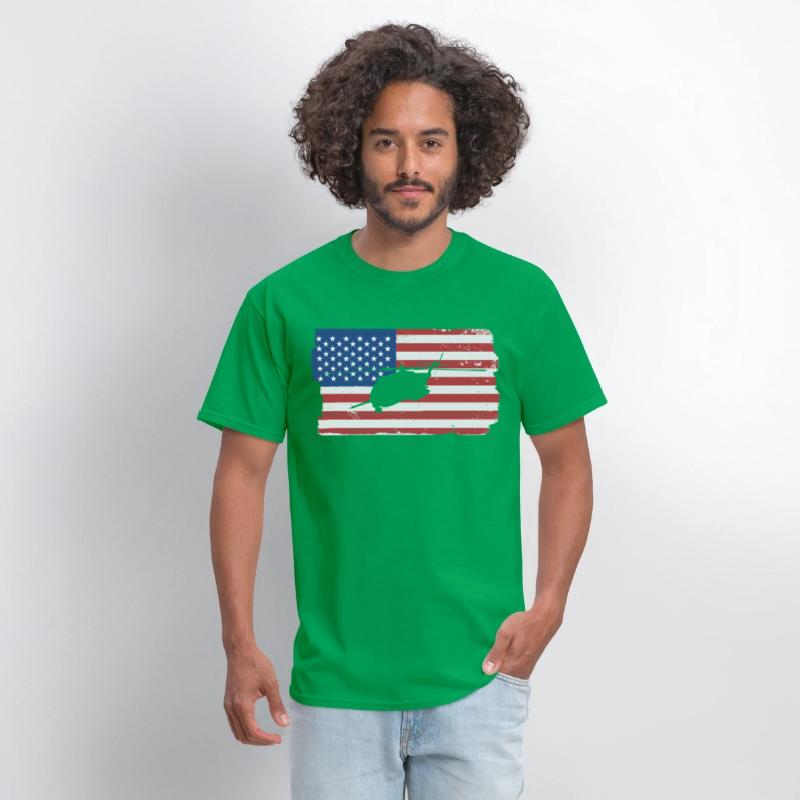 CH-53 Super Stallion Helicopter American Flag CH53