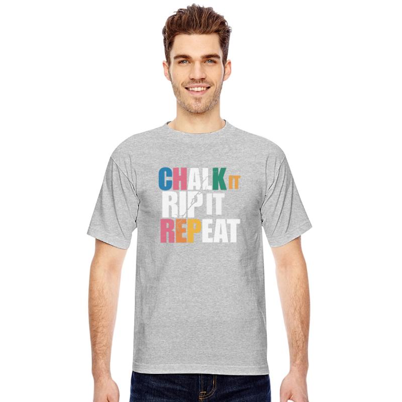 Chalk It. Rip It. Repeat – Hardcore Lifting Tee