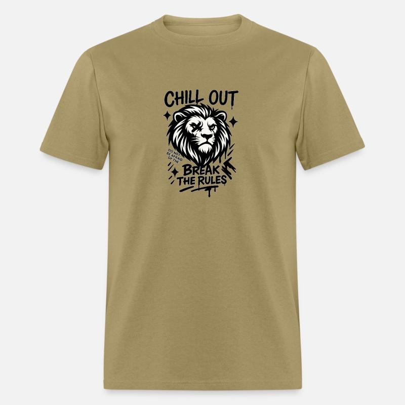 Chill Out Lion – Break the Rules Motivational Graf