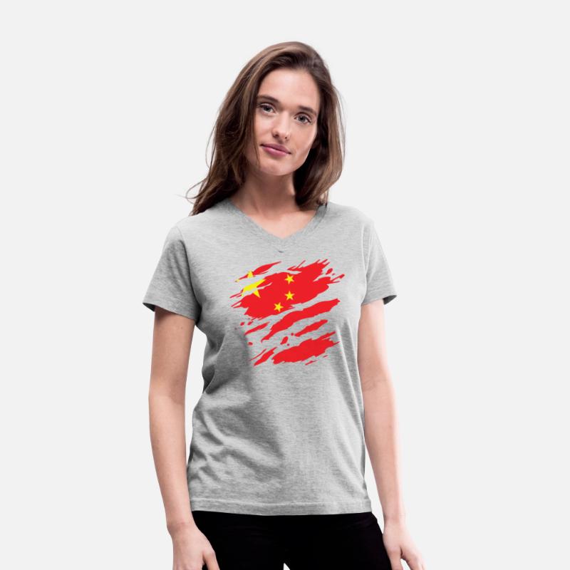 China - national flag, scratches, cracks