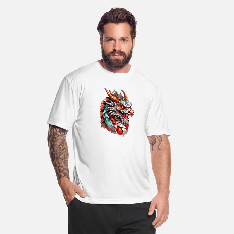 Chinese Dragon Head T shirt design