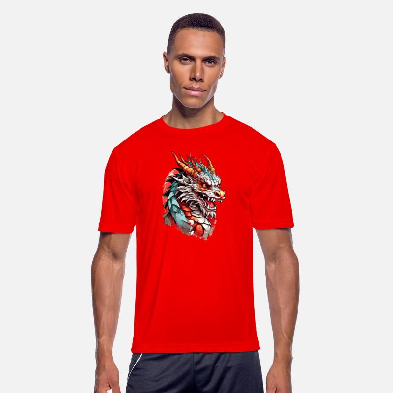 Chinese Dragon Head T shirt design