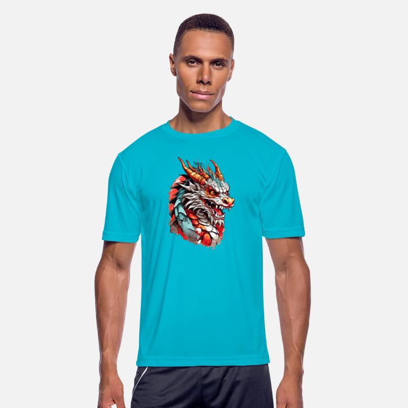 Chinese Dragon Head T shirt design
