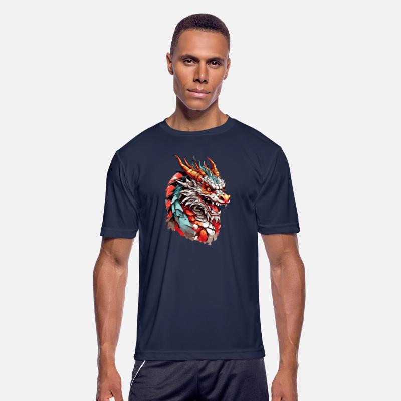 Chinese Dragon Head T shirt design