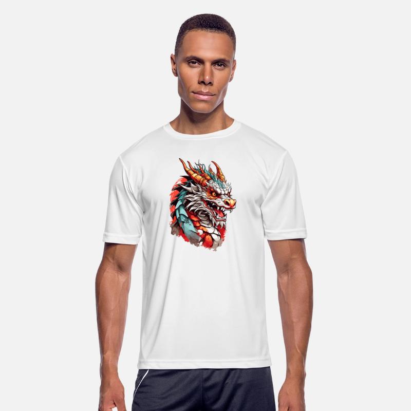 Chinese Dragon Head T shirt design