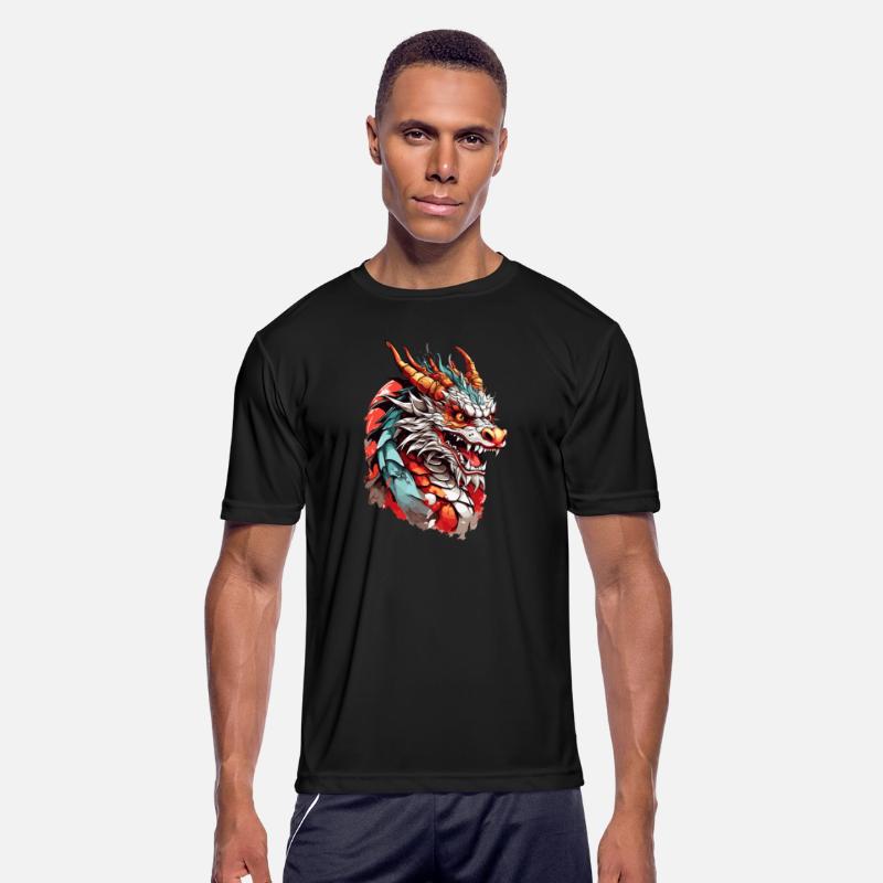 Chinese Dragon Head T shirt design