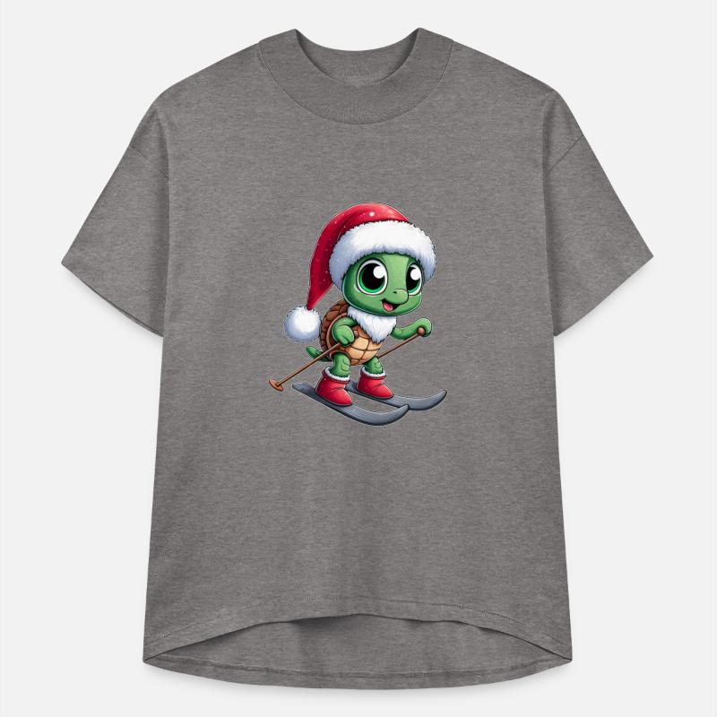 Christmas Turtle Santa Skier Winter Sports