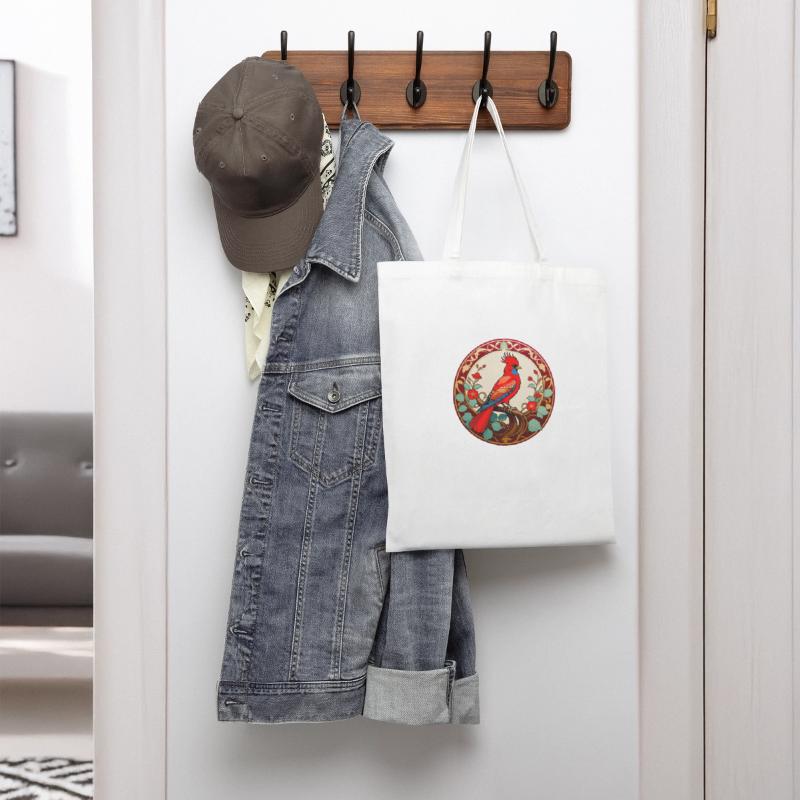 Colorful bird in decorative frame