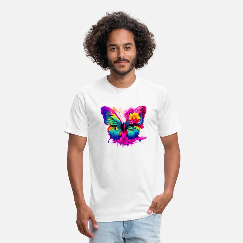 Colorful Butterfly in Flight with Vibrant Wings