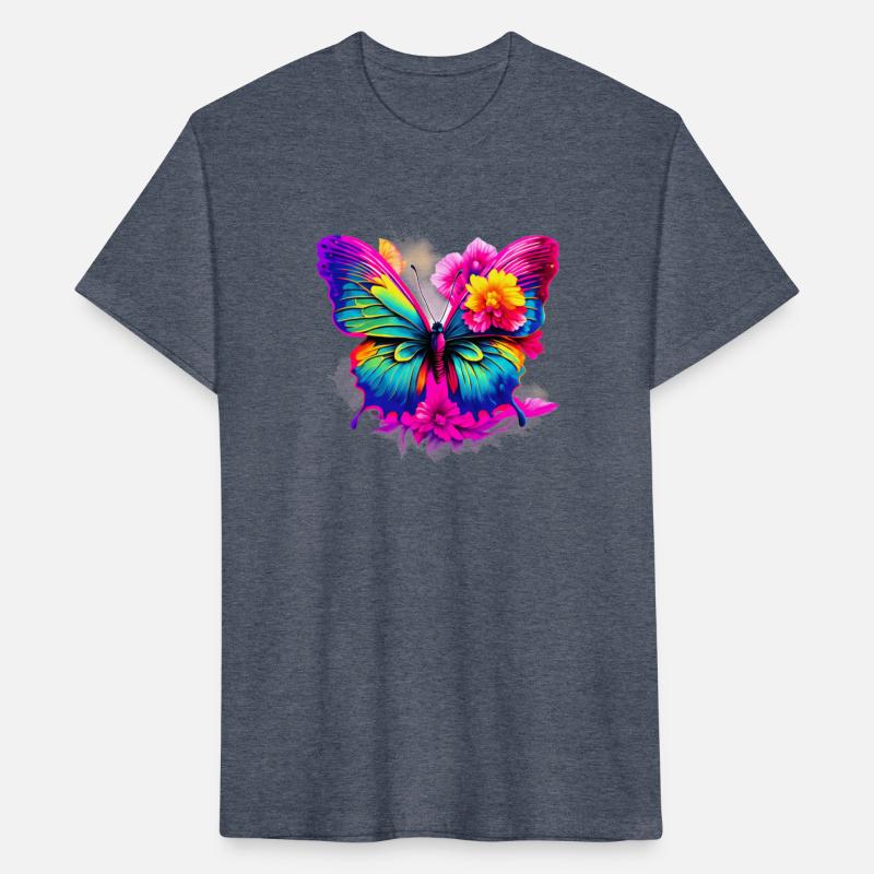 Colorful Butterfly in Flight with Vibrant Wings