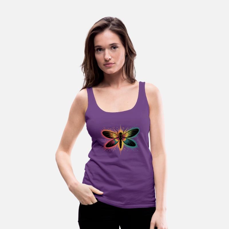 Colorful Dragonfly With Color Explosion