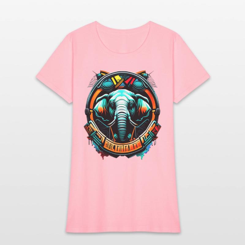 Colorful elephant face