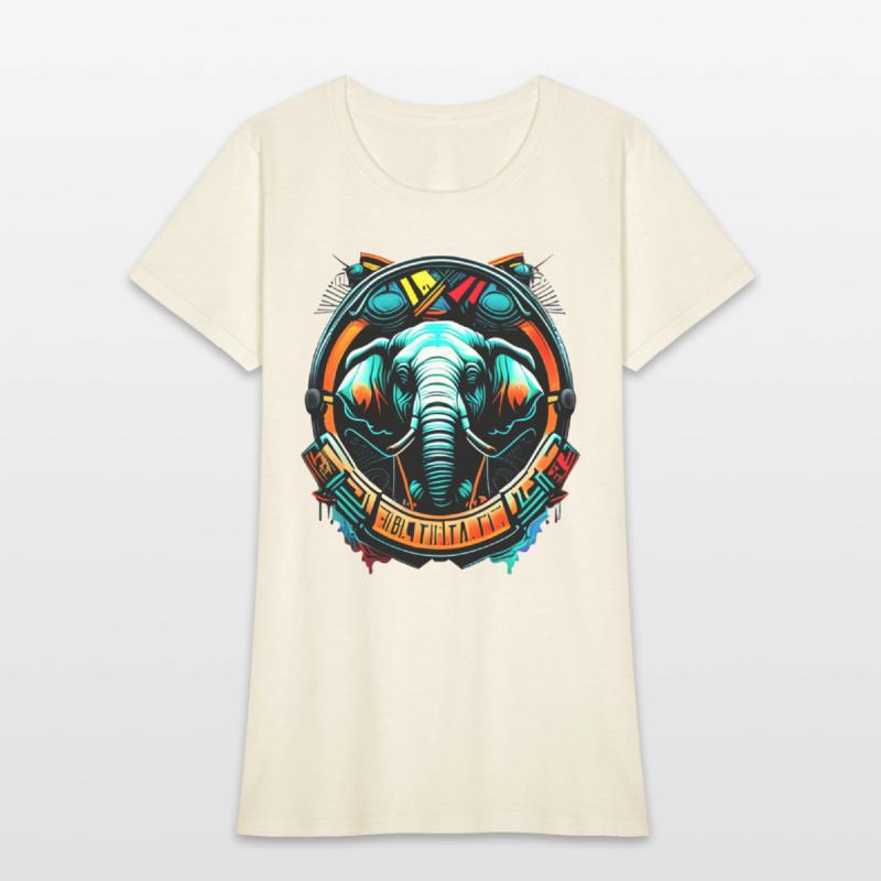 Colorful elephant face