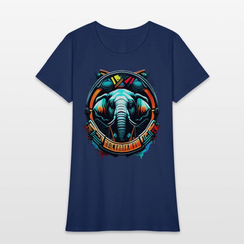 Colorful elephant face