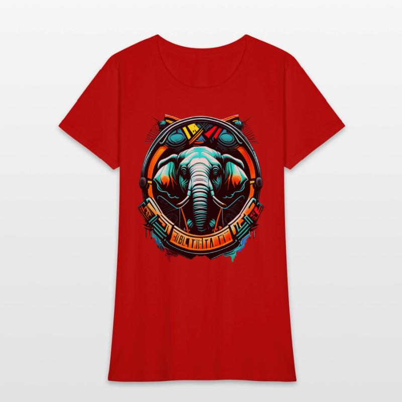 Colorful elephant face